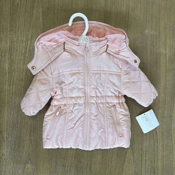 Infant Girl Puffer Coat Pink 3 month‎ - Picture 2 of 13